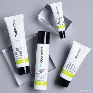 Mary Kay Clearproof Skincare Set - White and Black with Green Accents